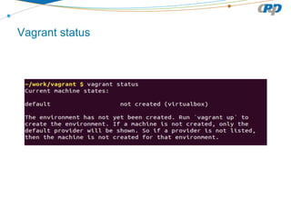 Vagrant status
 