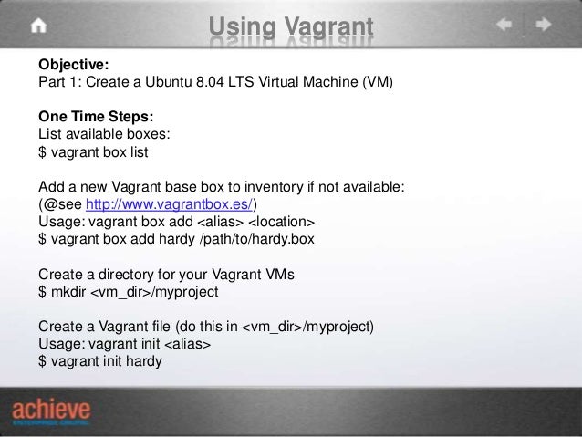 vagrant example vagrant example