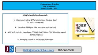 Multiple Award Rfp GSA Schedule Basics Part 1 | PPTX