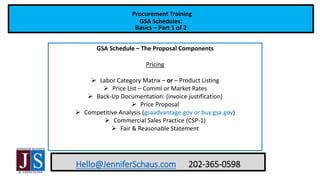 GSA Schedule Basics Part 1 | PPTX