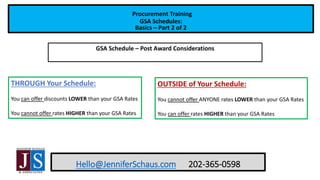 GSA Schedule Basics - Part 2 | PPTX
