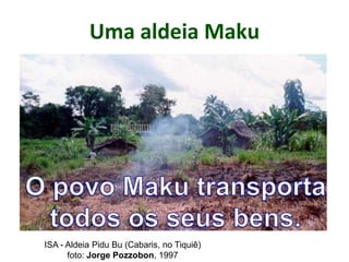 Uma aldeia Maku
ISA - Aldeia Pidu Bu (Cabaris, no Tiquiê)
foto: Jorge Pozzobon, 1997
 