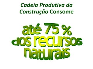 Cadeia Produtiva da
Construção Consome
 