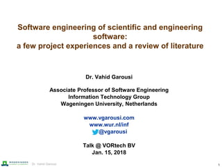 Software engineering of scientific software | PPTX