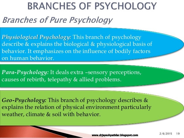 psychology branches
