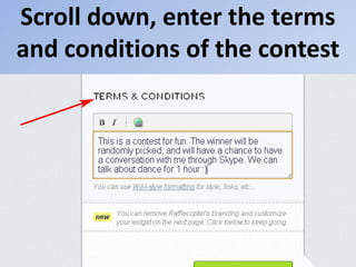 How to use Rafflecopter | PPT