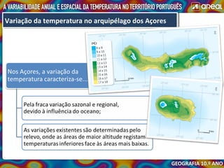 Variação da temperatura no arquipélago dos AçoresVariação da temperatura no arquipélago dos Açores
 