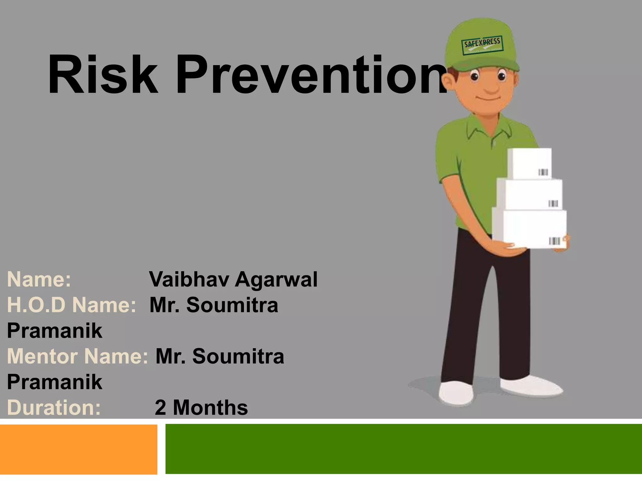 Risk Management Logistics Safexpress Internship PPT