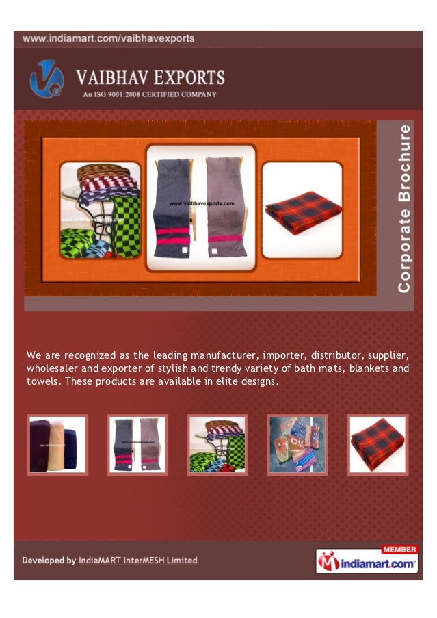 Vaibhav Exports Panipat Trendy Variety Of Bath Mats
