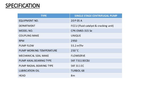 CENTRIFUGAL PUMP WITH CASE STUDY