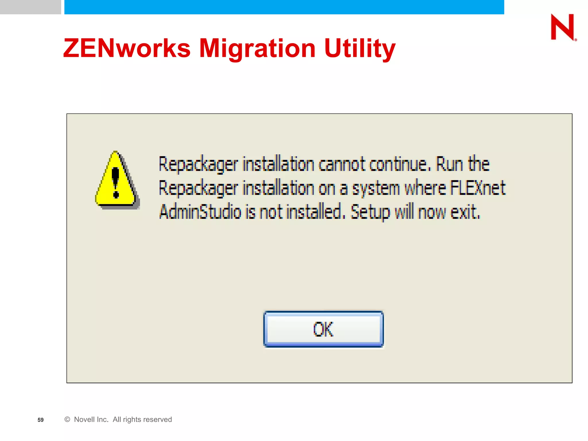 ZENworks Migration Utility 