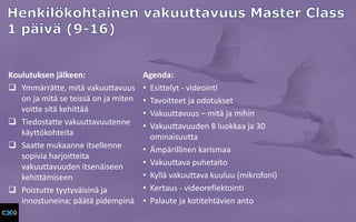 Kuva: Sari Suonpää
• Karisma-kirja
• Karismaprofiili 360
• Karisma Master Class
• Neuvotteluvakuuttavuus
• Vakuuttava Ment...