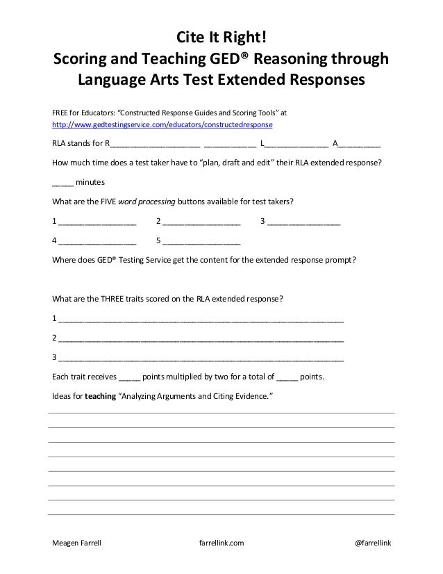 ged extended response essay template
