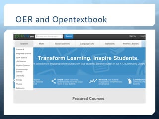 OER and Opentextbook