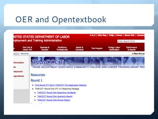 OER and Opentextbook