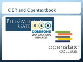 OER and Opentextbook