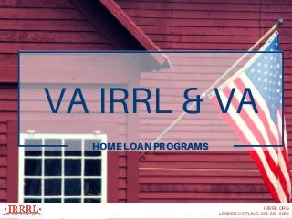 Va Irrrl Program : VA IRRRL (VA Streamline) What You Should Know – EHTN