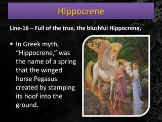 Spring Hippocrene Myth in Nightingale | PPTX