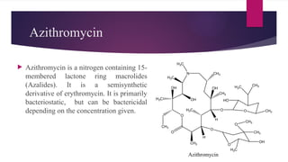 Chemistry of Macrolide antibiotics of the CNP | PPTX