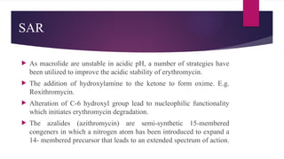 Chemistry of Macrolide antibiotics of the CNP | PPTX
