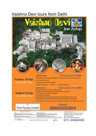 Vaishno Devi tours from Delhi
 