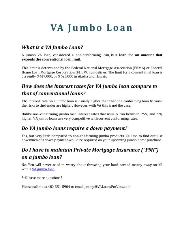 VA Jumbo Loan