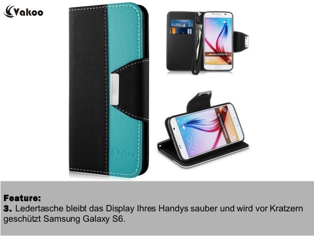Galaxy S6 Hülle, Vakoo Galaxy S6 Handyhülle im Buchstyle Premium Kuns…