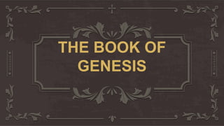Values Education: Bible The Book of Genesis | PPTX