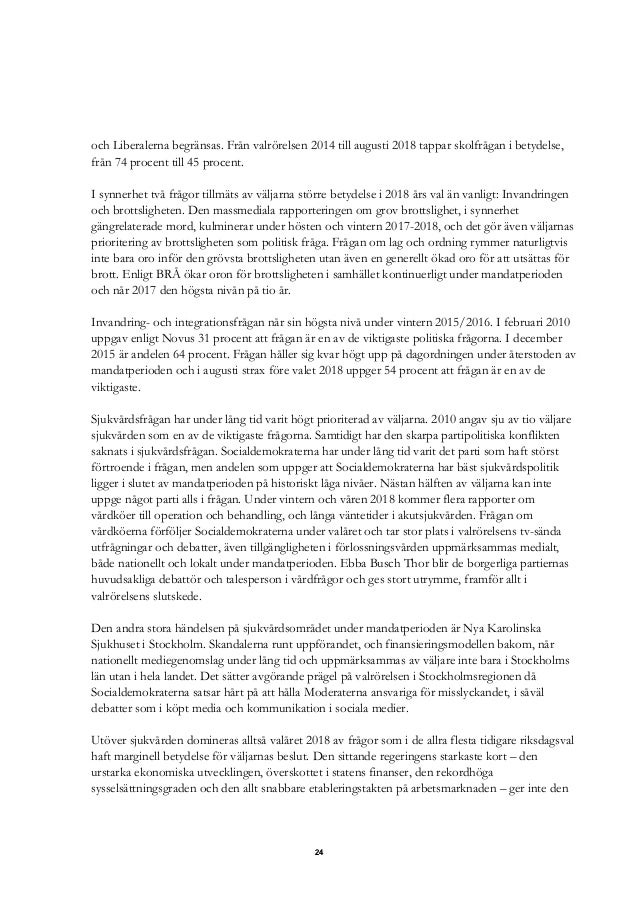 Socialdemokraternas Valanalys 2018