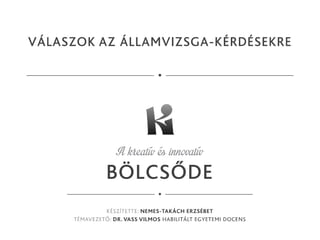 Válaszok az államvizsga-kérdésekre