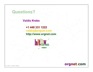 Valdis Krebs - Social network analysis: 1987-2007