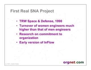 Valdis Krebs - Social network analysis: 1987-2007