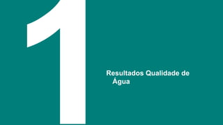 3
Resultados Qualidade de
Água
 
