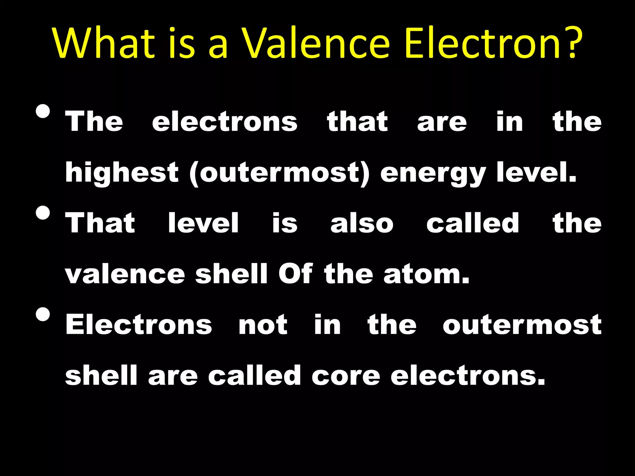 Valence and lewis dot structure | PPTX