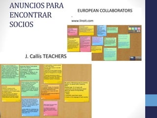 ANUNCIOS PARA
ENCONTRAR
SOCIOS
 