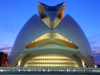 Visto de lado parece el casco de un gladiador… 