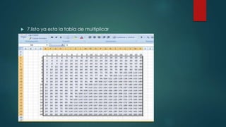  7.listo ya esta la tabla de multiplicar
 