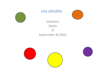 Los círculos Valentina Dávila 2ª Septiembre 30 2010 