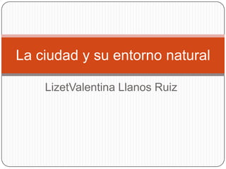 La ciudad y su entorno natural
LizetValentina Llanos Ruiz

 