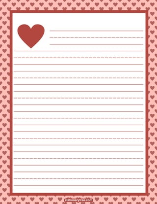Valentine handwriting-paper