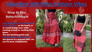 Valentine Gift Boho Fashion Vibes
Long boho skirts for women look
great at events, on the beach, or
as casual lounge wear ...