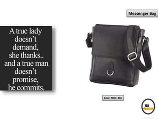 Messenger Bag
Code: FBGE 802
 