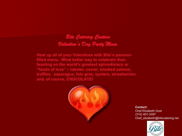 Valentine's Day Party Menu
