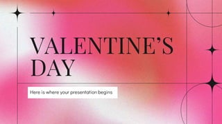VALENTINE’S
DAY
Here is where your presentation begins
 