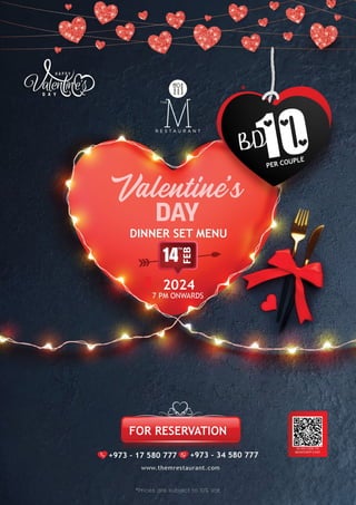 Valentines Day Menu 2024 - The M Restaurant Bahrain.pdf