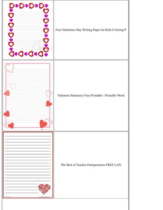 Valentine Writing Paper | PDF