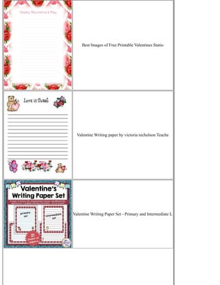 Valentine Writing Paper | PDF