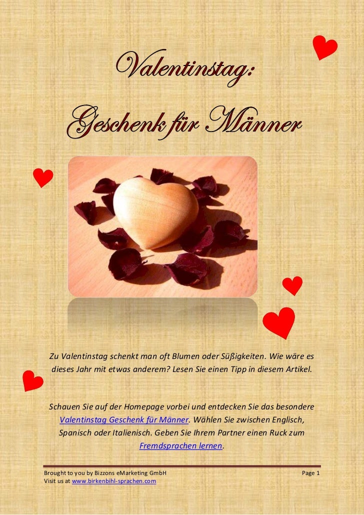 Valentinstag Geschenk Fur Manner