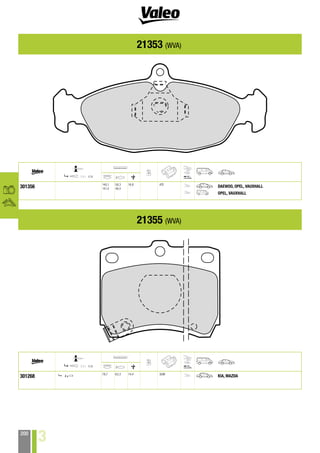 Valeo First brake pad range for passenger cars and LCV 2014 catalogue 968211