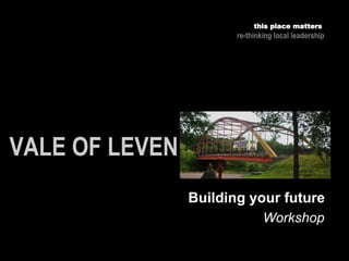 Workshop
this place matters
re-thinking local leadership
Building your future
 